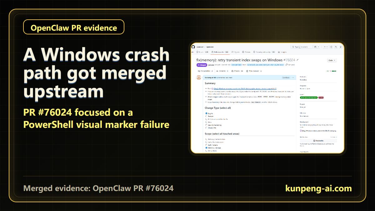 OpenClaw PR #76024 evidence