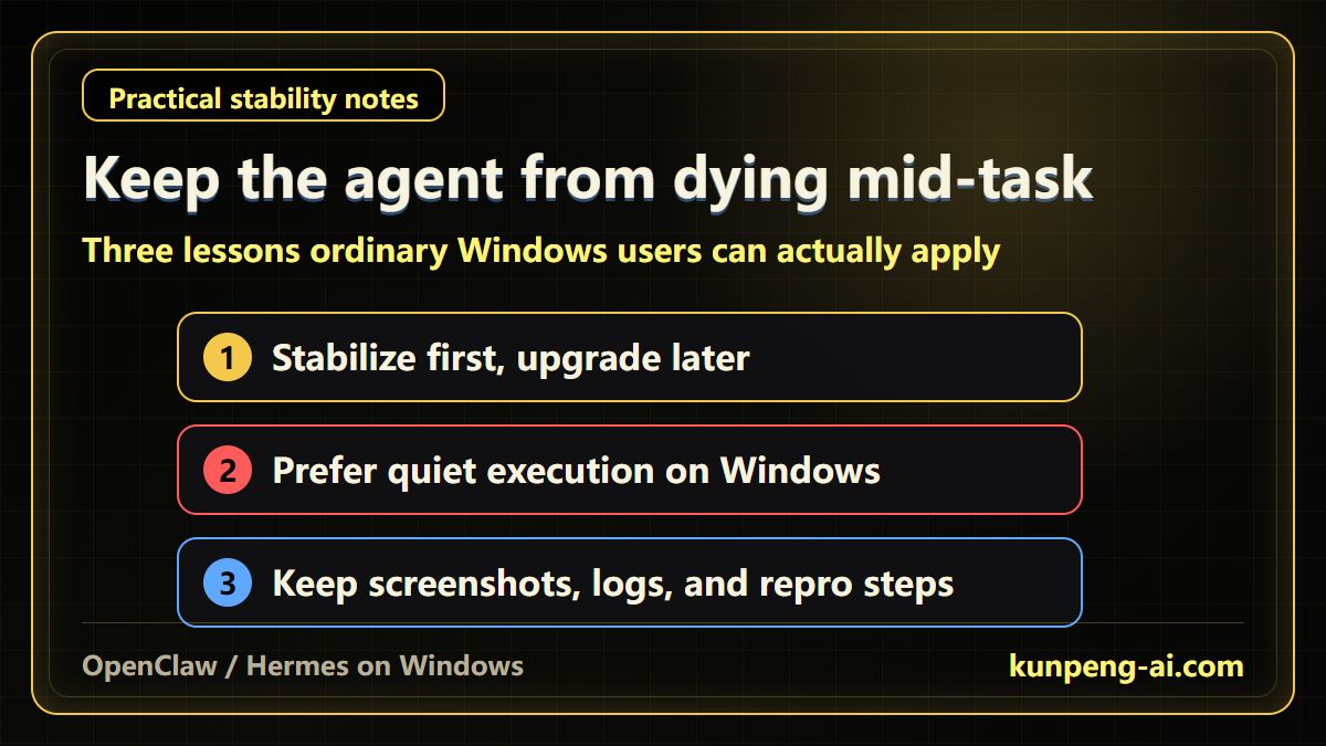 Stable Windows agents need boring checks